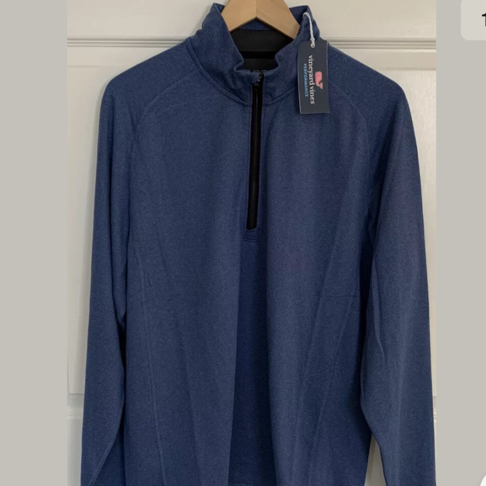 Vineyard Vines Flagler Performance 1/2 Zip Blue L